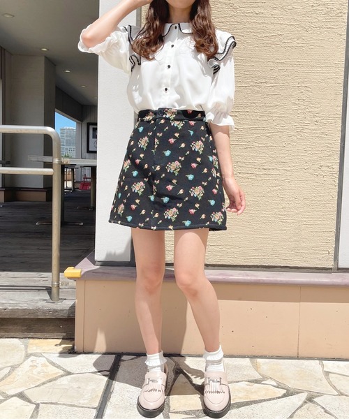 apres jour(アプレジュール)の「台形ゴブランスカート【ZOZOTOWN限定アイテム】(スカート・レディース・ブラック系その他/アイボリー・X-LARGE/フリー)」の19枚目の写真