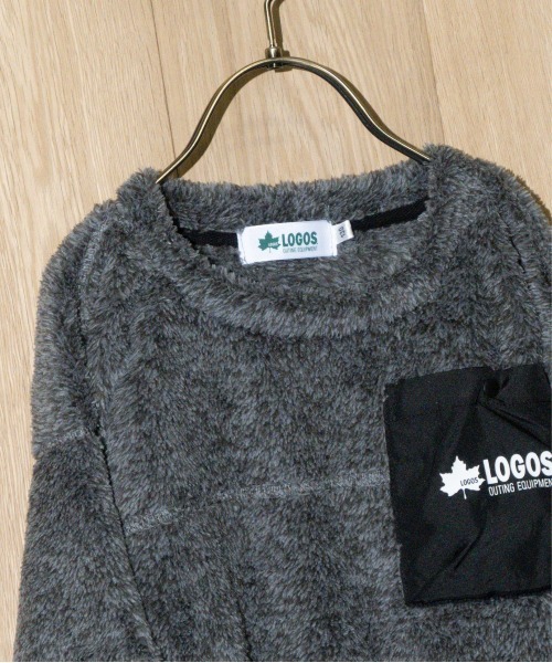 LOGOS(ロゴス)の「【30】〔LOGOS/ロゴス〕ボアフリース クルー(スウェット・キッズ・ダークグレー/モカ/ダークブルー・130/140/150/160)」の9枚目の写真