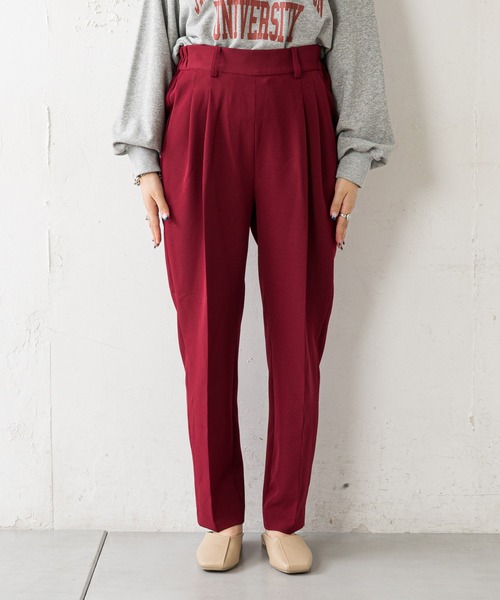 CIAOPANIC TYPY(チャオパニックティピー)の「【ZOZOTOWN限定】センタープレスカラースラックスパンツ(スラックス・レディース・ブルー/ボルドー/ブラック/グリーン/レッド・ONE SIZE)」の8枚目の写真