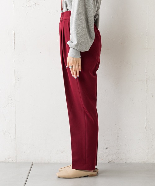 CIAOPANIC TYPY(チャオパニックティピー)の「【ZOZOTOWN限定】センタープレスカラースラックスパンツ(スラックス・レディース・ブルー/ボルドー/ブラック/グリーン/レッド・ONE SIZE)」の9枚目の写真