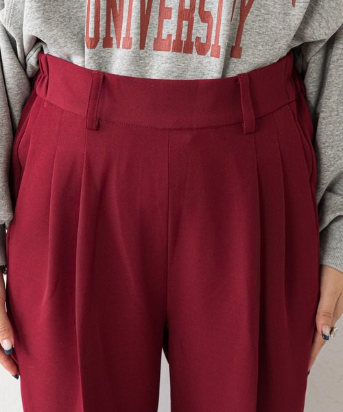 CIAOPANIC TYPY(チャオパニックティピー)の「【ZOZOTOWN限定】センタープレスカラースラックスパンツ(スラックス・レディース・ブルー/ボルドー/ブラック/グリーン/レッド・ONE SIZE)」の12枚目の写真