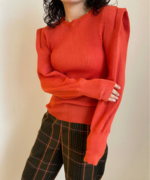 Ameri | SHOULDER TUCK SHEER KNIT(ニット/セーター)