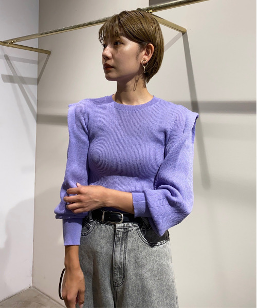Ameri VINTAGE - あひ‼️SHOULDER TUCK SHEER KNIT Ameri（アメリ）の「SHOULDER TUCK SHEER KNIT（ニット/セーター