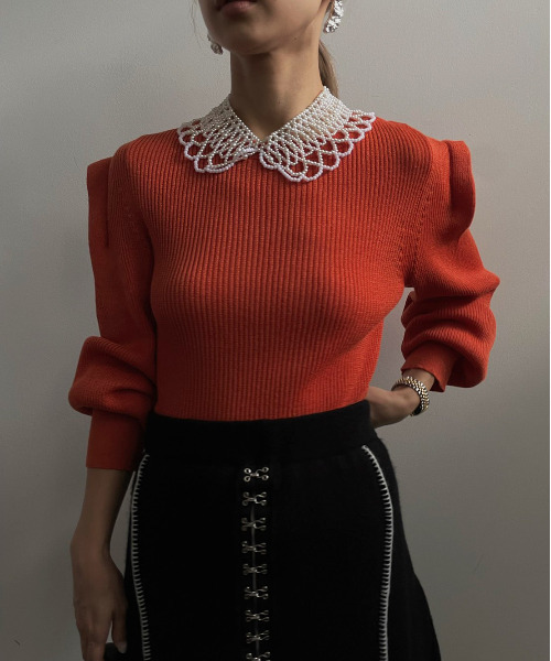 Ameri VINTAGE - あひ‼️SHOULDER TUCK SHEER KNIT Ameri（アメリ）の「SHOULDER TUCK SHEER KNIT（ニット/セーター