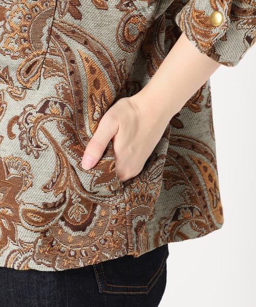 SLOBE citron.（スローブシトロン）の「SLOBE citron.ヴィンテージジャガードブルゾン◆（ブルゾン・レディース・ライトグリーン・FREE）」の11枚目の写真