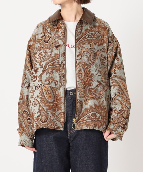 SLOBE citron.（スローブシトロン）の「SLOBE citron.ヴィンテージジャガードブルゾン◆（ブルゾン・レディース・ライトグリーン・FREE）」の20枚目の写真