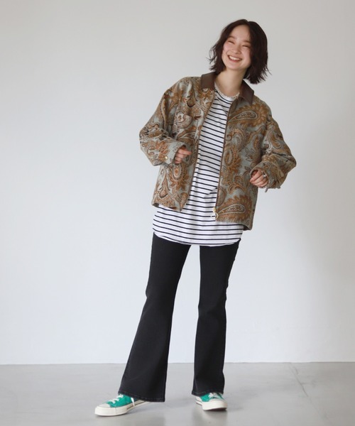 SLOBE citron.（スローブシトロン）の「SLOBE citron.ヴィンテージジャガードブルゾン◆（ブルゾン・レディース・ライトグリーン・FREE）」の12枚目の写真