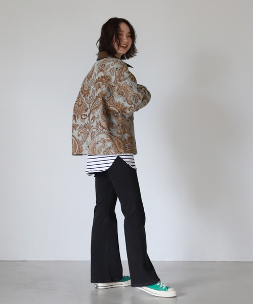 SLOBE citron.（スローブシトロン）の「SLOBE citron.ヴィンテージジャガードブルゾン◆（ブルゾン・レディース・ライトグリーン・FREE）」の15枚目の写真