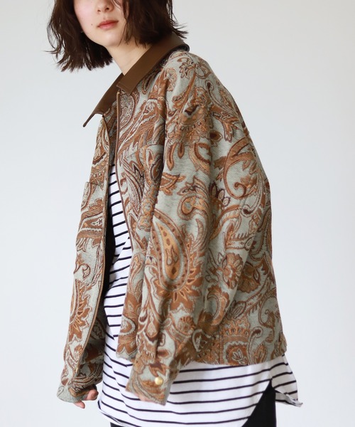 SLOBE citron.（スローブシトロン）の「SLOBE citron.ヴィンテージジャガードブルゾン◆（ブルゾン・レディース・ライトグリーン・FREE）」の21枚目の写真