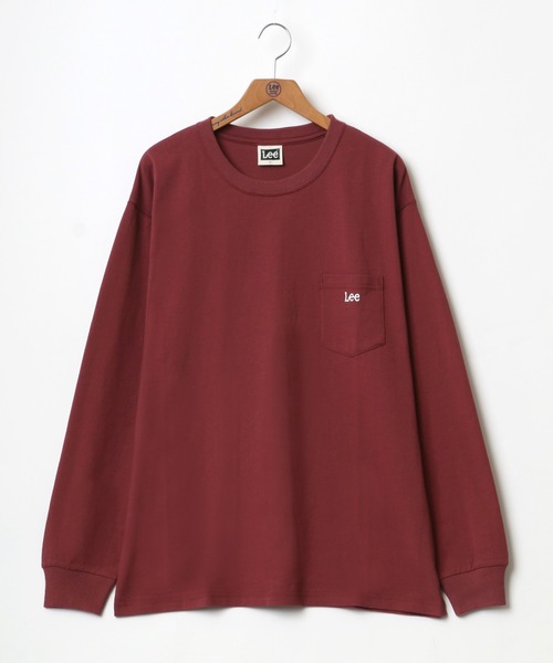 [小さいサイズ]ワンポイント刺繍ロングスリーブカットソー Lee（リー）の「Lee/リー ポケット ワンポイント ミニロゴ刺繍