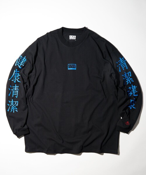 FREAK'S STORE(フリークスストア)の「FROCLUB/フロクラブ 健康清潔 ロゴ ロングスリーブ Tシャツ(Tシャツ/カットソー・メンズ・ホワイト/ブラック/その他9・MEDIUM/LARGE)」の8枚目の写真