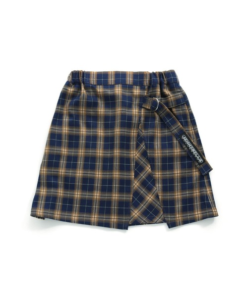 JENNI belle（ジェニィベル）の「【WEB限定】チェックラップ風スカート（スカート・キッズ・ベージュ/ネイビー・150cm/130cm/160cm/140cm）」の7枚目の写真