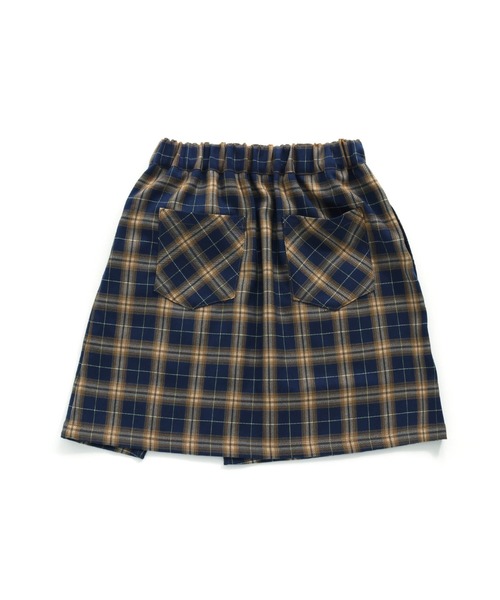 JENNI belle（ジェニィベル）の「【WEB限定】チェックラップ風スカート（スカート・キッズ・ベージュ/ネイビー・150cm/130cm/160cm/140cm）」の8枚目の写真