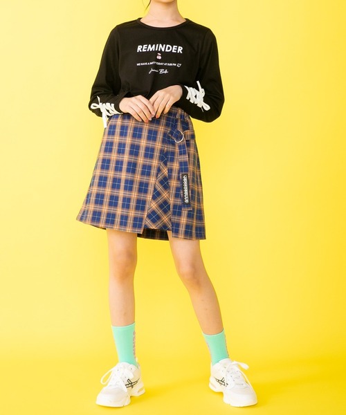 JENNI belle（ジェニィベル）の「【WEB限定】チェックラップ風スカート（スカート・キッズ・ベージュ/ネイビー・150cm/130cm/160cm/140cm）」の17枚目の写真