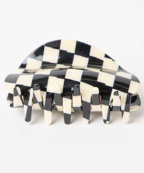 WEGO（ウィゴー）の「WEGO/チェッカーバンスクリップ（バレッタ/ヘアクリップ・レディース・ブラック/グリーン/ブルー・FREE）」の5枚目の写真