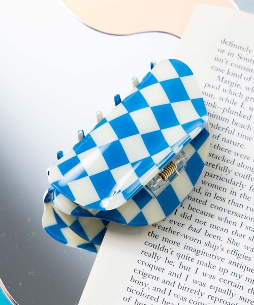 WEGO（ウィゴー）の「WEGO/チェッカーバンスクリップ（バレッタ/ヘアクリップ・レディース・ブラック/グリーン/ブルー・FREE）」の11枚目の写真