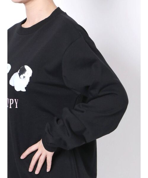 merry jenny(メリージェニー)の「PRETTY PUPPY トレーナー(スウェット・レディース・ブラック/オフホワイト・FREE)」の8枚目の写真