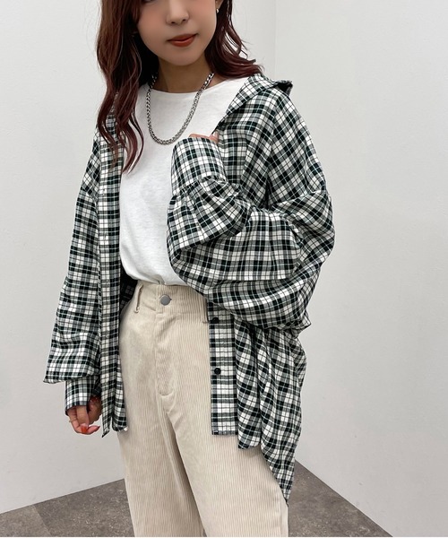 apres jour mignon（アプレジュールミニョン）の「アソートチェックルーズシャツ【ZOZOTOWN限定アイテム】（シャツ/ブラウス・レディース・ブラック/グリーン系その他/マスタード/グリーン/ブルー系その他/ブラック系その他・X-LARGE/フリー）」の9枚目の写真