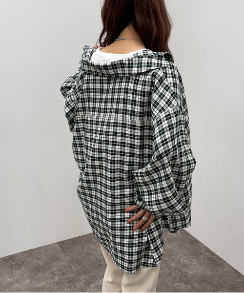 apres jour mignon（アプレジュールミニョン）の「アソートチェックルーズシャツ【ZOZOTOWN限定アイテム】（シャツ/ブラウス・レディース・ブラック/グリーン系その他/マスタード/グリーン/ブルー系その他/ブラック系その他・X-LARGE/フリー）」の11枚目の写真