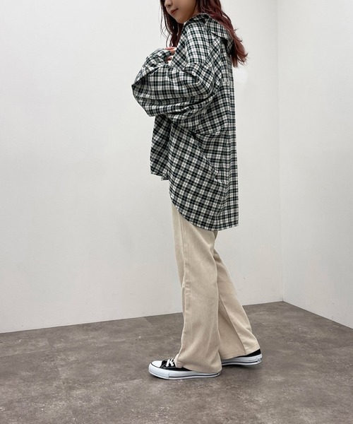 apres jour mignon（アプレジュールミニョン）の「アソートチェックルーズシャツ【ZOZOTOWN限定アイテム】（シャツ/ブラウス・レディース・ブラック/グリーン系その他/マスタード/グリーン/ブルー系その他/ブラック系その他・X-LARGE/フリー）」の14枚目の写真