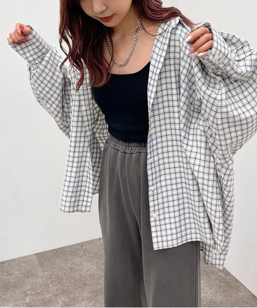 apres jour mignon（アプレジュールミニョン）の「アソートチェックルーズシャツ【ZOZOTOWN限定アイテム】（シャツ/ブラウス・レディース・ブラック/グリーン系その他/マスタード/グリーン/ブルー系その他/ブラック系その他・X-LARGE/フリー）」の16枚目の写真