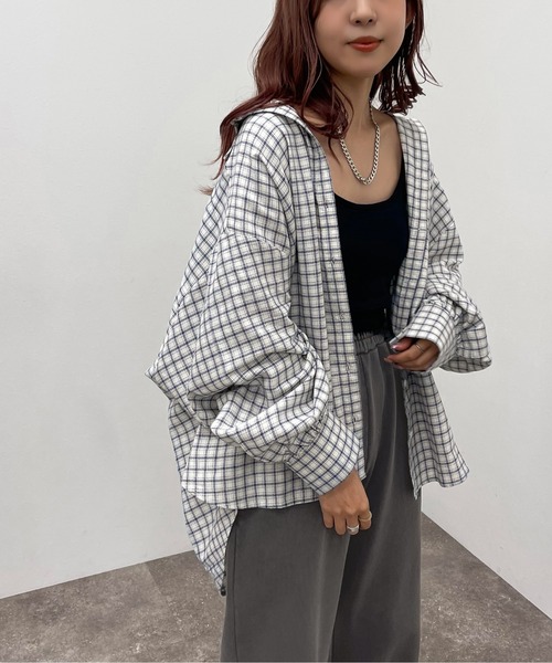 apres jour mignon（アプレジュールミニョン）の「アソートチェックルーズシャツ【ZOZOTOWN限定アイテム】（シャツ/ブラウス・レディース・ブラック/グリーン系その他/マスタード/グリーン/ブルー系その他/ブラック系その他・X-LARGE/フリー）」の18枚目の写真