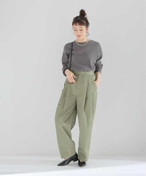 Simplicite（サンプリシテ）の「サーマルタックスリーブ プルオーバー（Tシャツ/カットソー・レディース・ホワイト/ブラック・FREE）」の19枚目の写真