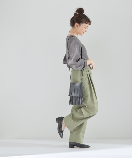 Simplicite（サンプリシテ）の「サーマルタックスリーブ プルオーバー（Tシャツ/カットソー・レディース・ホワイト/ブラック・FREE）」の12枚目の写真