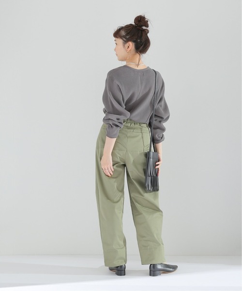 Simplicite（サンプリシテ）の「サーマルタックスリーブ プルオーバー（Tシャツ/カットソー・レディース・ホワイト/ブラック・FREE）」の3枚目の写真