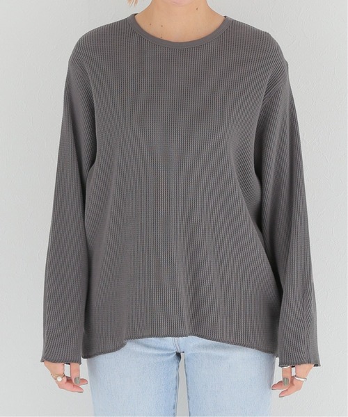 Simplicite（サンプリシテ）の「サーマルタックスリーブ プルオーバー（Tシャツ/カットソー・レディース・ホワイト/ブラック・FREE）」の15枚目の写真