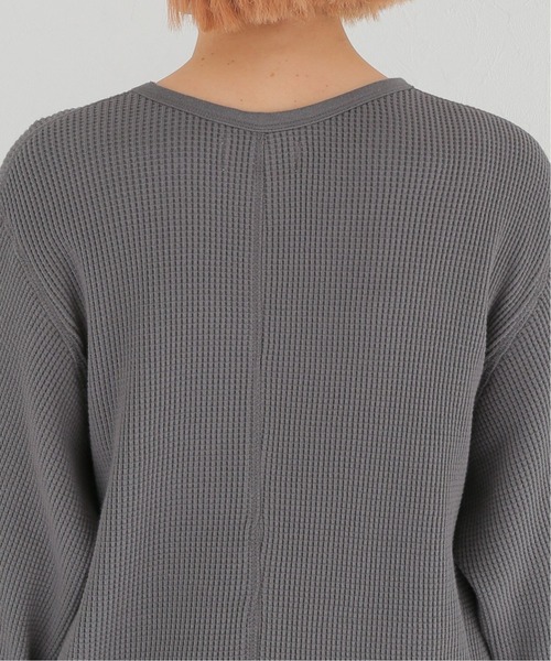 Simplicite（サンプリシテ）の「サーマルタックスリーブ プルオーバー（Tシャツ/カットソー・レディース・ホワイト/ブラック・FREE）」の4枚目の写真