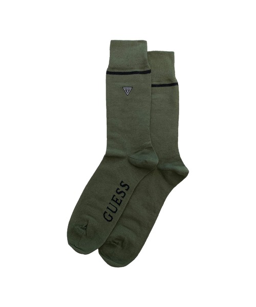 Guess(ゲス)の「Nelson Plain Mini Logo Socks(ソックス/靴下・メンズ・ヘザーグレー/オリーブ/ボルドー/ブラック・ONE SIZE)」の4枚目の写真