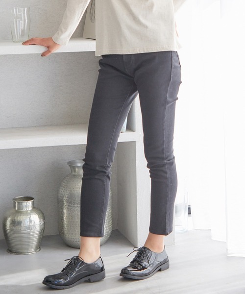 Honeys（ハニーズ）の「暖デニムスキニー６７丈（デニムパンツ・レディース・インディゴブルー/ブラック・LL/M/S/SS/L）」の2枚目の写真