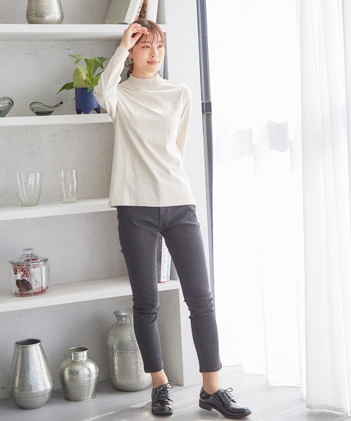 Honeys（ハニーズ）の「暖デニムスキニー６７丈（デニムパンツ・レディース・インディゴブルー/ブラック・LL/M/S/SS/L）」の3枚目の写真