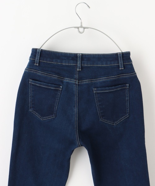 Honeys（ハニーズ）の「暖デニムスキニー６７丈（デニムパンツ・レディース・インディゴブルー/ブラック・LL/M/S/SS/L）」の9枚目の写真
