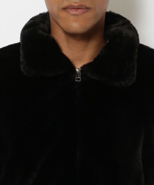 LUSOR（ルーソル）の「LUSOR（ルーソル）エコファーブルゾン（ブルゾン・メンズ・ブラック/ベージュ・MEDIUM/LARGE）」の6枚目の写真