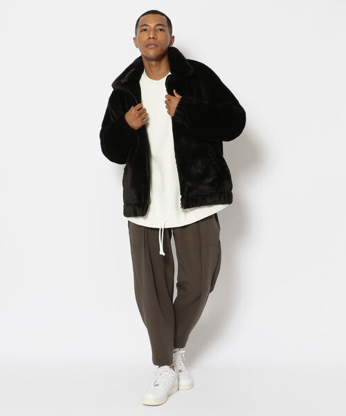 LUSOR（ルーソル）の「LUSOR（ルーソル）エコファーブルゾン（ブルゾン・メンズ・ブラック/ベージュ・MEDIUM/LARGE）」の12枚目の写真