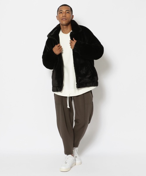 LUSOR（ルーソル）の「LUSOR（ルーソル）エコファーブルゾン（ブルゾン・メンズ・ブラック/ベージュ・MEDIUM/LARGE）」の15枚目の写真