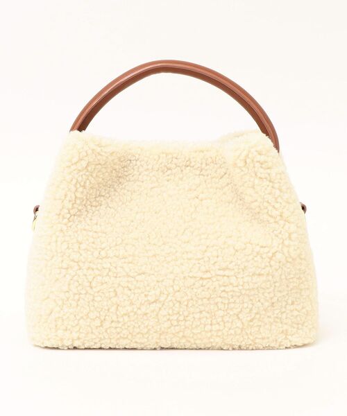 SHIPS any(シップス エニィ)の「SHIPS any: フェイク ボア 2WAY ショルダー◇(ショルダーバッグ・レディース・ホワイト/ライトブルー・ONE SIZE)」の5枚目の写真