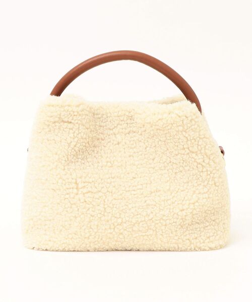 SHIPS any(シップス エニィ)の「SHIPS any: フェイク ボア 2WAY ショルダー◇(ショルダーバッグ・レディース・ホワイト/ライトブルー・ONE SIZE)」の7枚目の写真