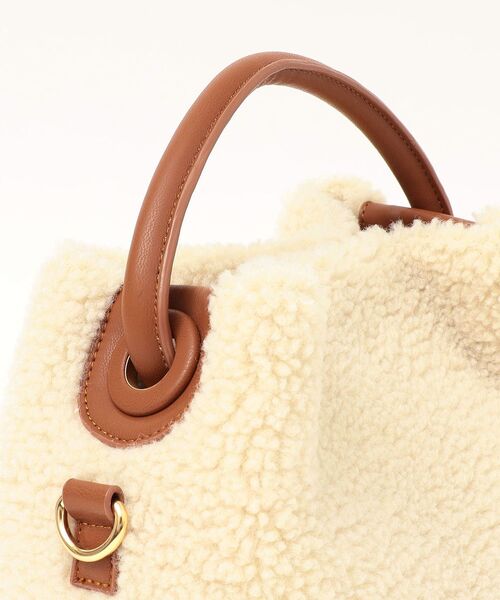 SHIPS any(シップス エニィ)の「SHIPS any: フェイク ボア 2WAY ショルダー◇(ショルダーバッグ・レディース・ホワイト/ライトブルー・ONE SIZE)」の12枚目の写真