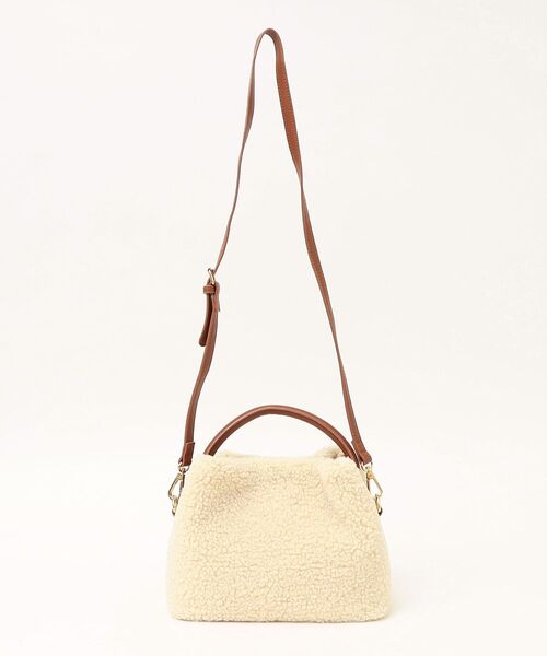 SHIPS any(シップス エニィ)の「SHIPS any: フェイク ボア 2WAY ショルダー◇(ショルダーバッグ・レディース・ホワイト/ライトブルー・ONE SIZE)」の11枚目の写真