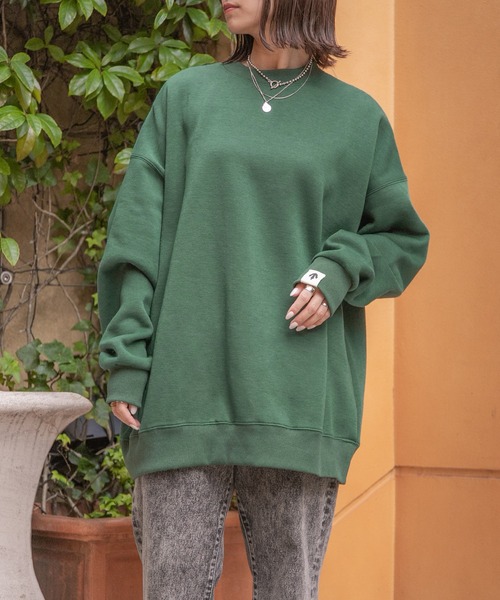 PairPair（ペアペア）の「アニマルピスネーム付きプルオーバー(ユニセックス)（スウェット・レディース・ネイビー/グリーン/オートミール・FREE）」の14枚目の写真