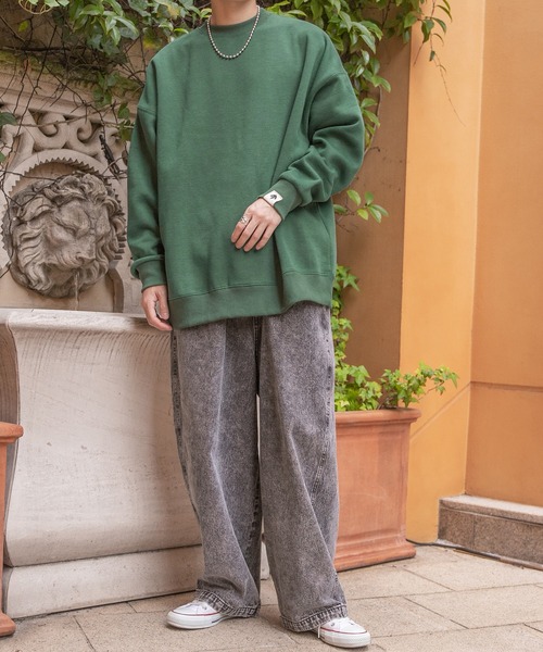 PairPair（ペアペア）の「アニマルピスネーム付きプルオーバー(ユニセックス)（スウェット・レディース・ネイビー/グリーン/オートミール・FREE）」の5枚目の写真