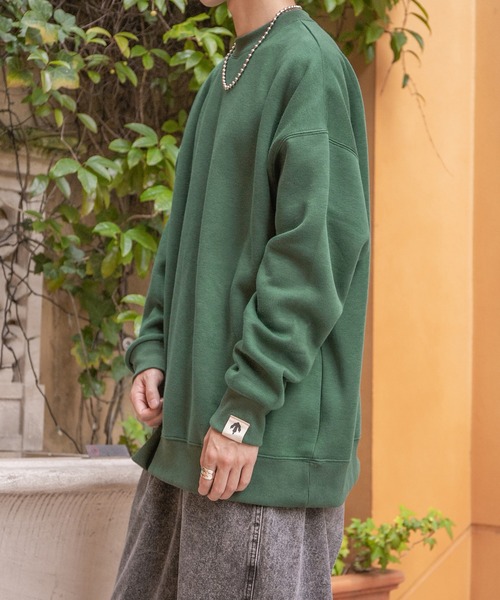 PairPair（ペアペア）の「アニマルピスネーム付きプルオーバー(ユニセックス)（スウェット・レディース・ネイビー/グリーン/オートミール・FREE）」の10枚目の写真