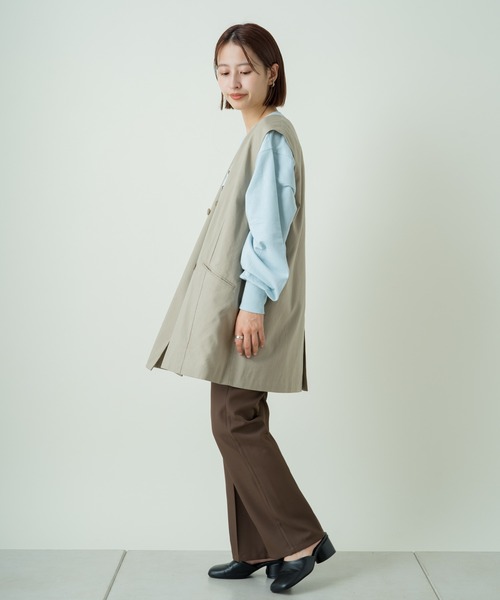 Kastane（カスタネ）の「ロゴミニ裏毛ロンT（Tシャツ/カットソー・レディース・ライトグレー/サックスブルー/グリーン・FREE）」の11枚目の写真