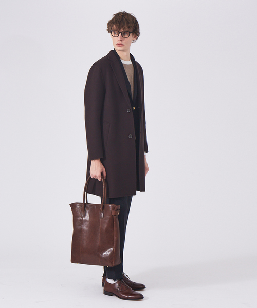 alfredoBANNISTER（アルフレッドバニスター）の「【一部店舗＋WEB限定】縦型 レザートート（トートバッグ・メンズ・ブラック/ダークブラウン・フリー）」の3枚目の写真