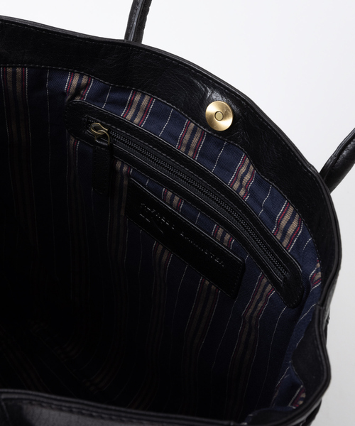 alfredoBANNISTER（アルフレッドバニスター）の「【一部店舗＋WEB限定】縦型 レザートート（トートバッグ・メンズ・ブラック/ダークブラウン・フリー）」の11枚目の写真