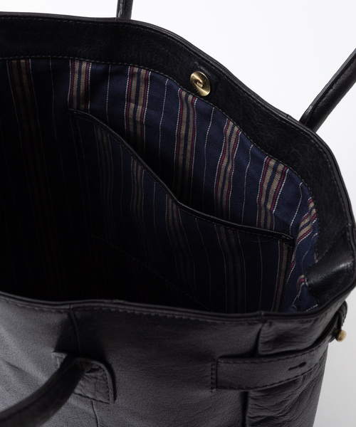 alfredoBANNISTER（アルフレッドバニスター）の「【一部店舗＋WEB限定】縦型 レザートート（トートバッグ・メンズ・ブラック/ダークブラウン・フリー）」の12枚目の写真