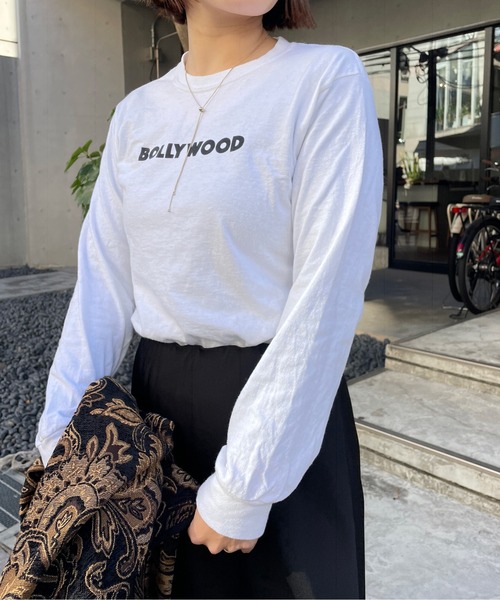 Omekashi（オメカシ）の「ベナレス BOLLYWOODロングTシャツ（Tシャツ/カットソー・レディース・オフホワイト/アイボリー/ホワイト・FREE）」の21枚目の写真